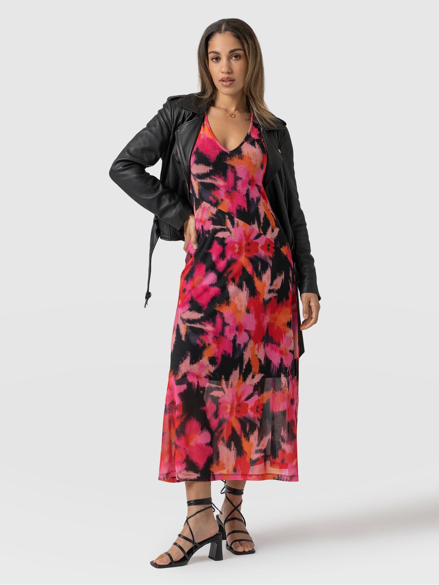 Poppy Mesh Dress Black Soft Focus - Women's Dresses | Saint + Sofia® EU